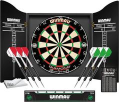WINMAU Diamond Plus Dartscheiben-Serie - Diamond Plus Dartscheibe, Surround Sets und Schrank-Sets mit Darts und Zubehör