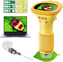 WINWEND Vaikų mikroskopas, nešiojamasis mini krovininis mikroskopas su 1000 kartų didinimu, 2 colių LCD ekranu ir 32GB SD kortele