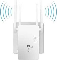 WLAN kartotuvas WLAN stiprintuvas 1200Mbit/s dviejų dažnių WiFi stiprintuvas su kartotuvo/maršrutizatoriaus/prieigos taško režimu, 4 antenos, paprastas nustatymas, WiFi diapazono plėstuvas su LAN/WAN prievadu (baltas)