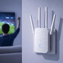 WLAN stiprintuvas, 1200Mbps dviejų dažnių WLAN kartotuvas su Gigabit LAN, WPS, „Wi-Fi“ kartotuvas namams, „Smart TV“, suderinamas su visais standartiniais „Wi-Fi“ maršrutizatoriais, „Wi-Fi“ įrenginiais, „Alexa“