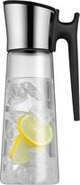 WMF Basic Wasserkaraffe mit Griff 1,5 l, Glaskaraffe mit Deckel 1,5 l, Silikondeckel, Closeup-Verschluss