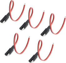 WMYCONGCONG SAE maitinimo prailginimo kabelis su SAE greitojo sujungimo jungtimi, SAE 2 kontaktų automobilinis prailginimo kabelis, 18 AWG, 300 mm, 5 vnt. pakuotė
