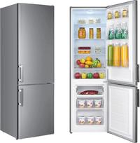 WOLKENSTEIN KGK280D stovintis šaldytuvas-šaldiklis | Nerūdijančio plieno dizainas | 180 x 55 cm | 191 l šaldymo + 71 l šaldymo | Tylus veikimas 40 dB | Energijos suvartojimas 168 kWh per metus | Sidabrinė