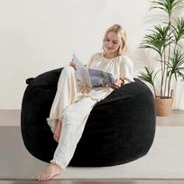WSOFRLAC Bean Bag kėdė, Minkštas Bean Bags suaugusiems, milžiniškas Bean Bag užpildyti atminties putų su skalbimo padengti, pliušinis sofa su kišenėje rankena, užtrauktukas, gyvenamasis kambarys, miegamasis