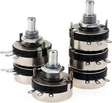 WTH118 anglies sluoksnio potenciometras, 2 W, vieno apsisukimo, reguliuojamas, dvigubas trigubas kietasis 10K2K2, 4K7220K470680K1M (B100K, dvigubas potenciometras + mygtukas, apvalus ciferblatas)