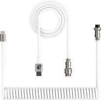 XINMENG X MAMBASNAKE C01 spiralės formos klaviatūros laidas, „Type-C“ į „USB-A“ „HyperSpeed“ serijos su 8 kHz atsakymo dažniu, skirtas žaidimų klaviatūrai, specialiai pagamintas TPU „USB-C“ laidas su metaliniu aviaciniu jungikliu, tinka kompiuteriui ir te