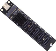 xiwai 10Gb/s USB diskas USB-C į NGFF raktas B+M SATA 6Gb/s 5 prievadų adapteris Konverteris PM prievadų daugiklio selektorius JMB575 JMS580