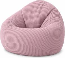 XXL dydžio kėdė-pufas su EPS granulių užpildu, ergonomiška kėdė-pufas suaugusiems ir vaikams, minkšta, išlaikanti formą ir lengvai prižiūrima, kėdė-pufas poilsiui patalpose (pudros rožinė, XL)