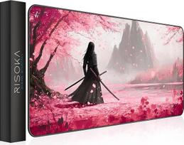 XXL Gaming anime pelės kilimėlis, 900 x 400 mm – su siūtais kraštais ir vandens atspari danga – pelės kilimėlis žaidėjams ir biurui – didelis pelės kilimėlis, stalo kilimėlis, pelės kilimėlis kompiuterio konfigūracijai