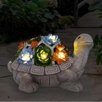 Yeomoo dovanos moterims, mamai, tėčiui, Motinos dienos dovanos, saulės sodo figūros, vėžlio sodo dekoracijos lauke, su sukulentų žibintais, namų balkono dekoracijos, Kawaii figūrų dekoracijos kambariui, kiemui