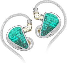 Yinyoo KZ AS16 PRO In-Ear Headphones, 8 Balanced Armature Drivers Stage Studio HiFi IEM in Ear Monitor, Noise Isolation, 3.5 mm Gaming Earphones for Musicians Singer (Cyan, No Microphone)