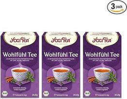 Yogi Tea - geros savijautos arbata, ajurvedinė ekologiška prieskonių ir žolelių arbata, natūraliai be kofeino, cinamono, šalavijo ir raudonėlio mišinys, yogi arbatos pakuotė, 3 x 17 pakelių (iš viso 51 arbatos maišelis)