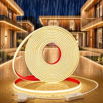 YOODI 230 V COB LED juosta, 20 m, šilta balta, 3000 K, skirta lauko naudojimui, atspari vandeniui, IP65