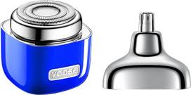 yoose 2-in-1 elektrinis skustuvas ir nosies plaukelių kirptuvas vyrams - viso kūno lydinys, IPX7 vandeniui atsparus, C tipo, magnetinė greitai keičiama galvutė (skutimosi galvutė + kirpimo galvutė), kompaktiškas ir lengvas nosies plaukelių kirptuvas