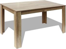 yorten Valgomasis stalas Medinis stalas Virtuvės stalas Ąžuolinis stalas 140 x 80 x 75 cm (D x Š x V), skirtas valgomajam ar virtuvei