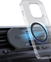 YOSH MagSafe automobilinis mobiliojo telefono laikiklis, magnetinis automobilinis mobiliojo telefono laikiklis ventiliacijai [netrukdo belaidžiam įkrovimui], universalus "iPhone", "Samsung Pixel" ir kitiems įrenginiams su magnetiniu žiedu