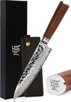 YOUSUNLONG virėjo peilis - japoniškas kaltinis damasko plieno peilis 203 mm - aukštos kokybės profesionalus virėjo peilis su riešutmedžio rankena