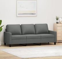 ZEYUAN 3 vietų sofa Dark Grey 180 cm, audinys, Sofos ir sofos, Sofa svetainė, Sofa paauglių kambariui, Sofa poilsiui, Sofa miegamajam, Miegamojo sofa, Minkšta sofa 359172