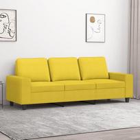 ZEYUAN 3-vietė sofa, šviesiai geltona, 180 cm, audinio apmušalai, poilsio sofa, sofos ir kušetės, poilsio sofa, sofa svetainei, sofa su – 359404