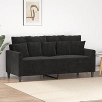 ZEYUAN 359308 dvivietė sofa, juoda, 140 cm, aksominė, poilsio sofa, sofos ir kušetės, poilsio sofa, sofa svetainei