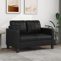 ZEYUAN dvivietė sofa, juoda, 120 cm, dirbtinės odos sofa, svetainės sofa, jaunimo sofa, poilsio sofa, sofos ir kušetės, sofa miegamajam, jaunimo ir vaikų kambariui