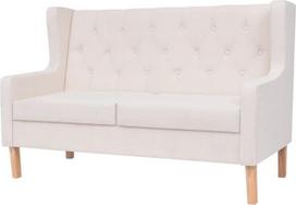 ZEYUAN dvivietė sofa, sofa-lova, sofa-lova, sofa su miego funkcija, sofa-lova, poilsio sofa, sofos ir kušetės, audinys – kreminė balta spalva