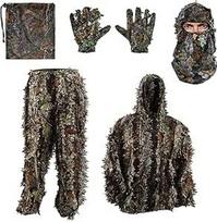 Zicac 3D Ghillie kostiumas Kamufliažinis kostiumas Džiunglių kostiumas Kamufliažas Miško kamufliažinis kostiumas Dekoracijos Šalies dekoracijos Medžioklė Kempingas Lauko karinis medžioklė Paslėpta