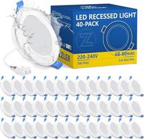 ZIZZLER 40 LED įleidžiami taškiniai šviestuvai, 230 V, plokščios 68-80 mm dydžio skylės, šaltai baltos spalvos lubų taškai, IP44 įleidžiami šviestuvai vonios kambariui, drėgnam kambariui, 5 W 6000 K įleidžiami taškiniai šviestuvai virtuvei, miegamajam, sv