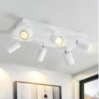 ZMH lubų šviestuvas Baltas LED lubų šviestuvas 6 lemputės GU10 prožektorius Lubų prožektoriai Pramoninis 350° pasukamas modernus virtuvės šviestuvas gyvenamajam kambariui, miegamajam, valgomajam - lemputė neįtraukta