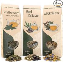 Žolelių arbatos rinkinys iš 3 birių kanapių žolelių 70 g + pipirmėčių gabalėlis 50 g + laukinės žolelės 70 g - natūralūs žolelių arbatos mišiniai be kvapiųjų medžiagų - birios arbatos laikymo ir dovanų rinkinio vertės pakuotė
