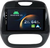 [2+64G] "Android 15" automobilinis radijas "Renault Captur 2014-2019" [integruotas "CarPlay"/"Android Car"/"GPS"/vairo valdymas"/"MirrorLink"/"Bluetooth 5.0"/"WiFi"/"USB/4G]-9 colių IPS 2.5D jutiklinis ekranas su kamera