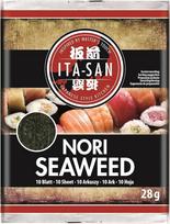 [28g (10 lapų)] ITA-SAN Nori jūros dumbliai Džiovinti ir skrudinti NORI SEEWEED, visas lapas