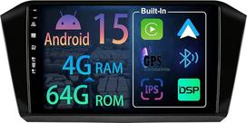 [4+64GB] „Keconsing“ 10,1 colio „Android 15“ automobilių radijas, skirtas „VW Passat B8 Magotan“ (2015–2018 m.) modeliams, su „CarPlay“, stereo sistema, belaidžiu ryšiu, „CarPlay“, GPS navigacija, automobiline navigacijos sistema, ekranu, „Bluetooth“ nav