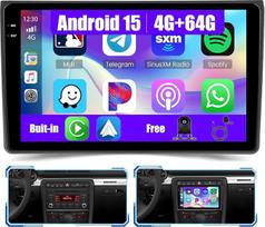 [4G + 64G] "Inefala Android 15" automobilinis radijas "Audi A4 B6 B7 2004-2008" su "Android" belaidžiu "Carplay", 9 colių jutiklinio ekrano radijas su GPS WiFi RDS/FM Bluetooth EQ SWC atbulinės eigos kamera Mikrofonas
