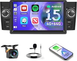 [4G + 64G] "Inefala Android" automobilinis radijas "Fiat Punto 2005-2009/Linea 2007-2011" su "Android" belaidžiu "Carplay", 10 colių jutiklinis ekranas, "Bluetooth" automobilinis radijas su GPS WiFi RDS/FM EQ SWC atbulinės eigos kamera, mikrofonas