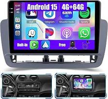 [4G + 64G] Inefala Android 15 automobilinis radijas Seat Ibiza 2012-2015 su belaidžiu Carplay Android, 9 colių jutiklinio ekrano radijas su GPS WiFi RDS/FM Bluetooth EQ SWC atbulinės eigos kamera Mikrofonas