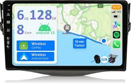 [6GB + 128GB] „Android 14“ automobilių radijas, skirtas „Toyota RAV4“ (2007–2011 m.) –[Integruotas „CarPlay“ / „Android Auto“ / DSP / GPS] – 9 colių IPS 2,5D kamera + mikrofonas – DAB / vairo valdymas / „Mirror Link“ / „Bluetooth“ 5.0 / 360° kamera / „W