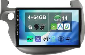 [4G + 64G] 10,1 colio IPS ekrano „Android 14“ automobilių radijas, skirtas „Honda Fit Jazz“ 2007–2014 m. modeliams, su navigacija ir aštuonių branduolių procesoriumi [įmontuota „CarPlay“ / „Android Auto“ / DSP / „Mirror Link“ / GPS navigacija / 360° kamer