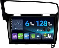 [6G + 128G, aštuonių branduolių] - MSD automobilinis radijas "Golf 7" (2013-2018) | Android 15 GPS navigacijos radijas | CarPlay Android automobilio vairo valdymas Dual Band WiFi DSP DAB | atbulinės eigos kamera MIC | 2 DIN 10.1