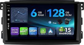 [6G + 128G, aštuonių branduolių] - MSD automobilinis radijas "Mercedes-Benz Smart Fortwo 451" 2005-2010 "Android 15" GPS navigacijos radijas "CarPlay" "Android" automobilio vairo valdymas WiFi DSP DAB atbulinės eigos kamera MIC 2 DIN 9