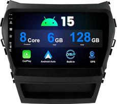 [6G + 128G] "Android 14" automobilinis radijas GPS navigacija Hyundai IX45 Santa Fe 2012-2017 9 colių IPS ekrano radijas su belaidžiu "CarPlay" "Android Car/BT/Mirror Link/WiFi/USB/FM/RDS kamera