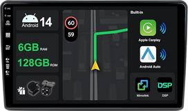[6G + 128G] IPS 9 colių "Android 14" automobilinis radijas "Fiat Ducato"/"Peugeot Boxer"/"Citroen Jumper 2006-2022" su "Navi Octa Core" [Integruotas "CarPlay"/"Android Car"/"DSP"/"Mirror Link"/GPS/360 kamera/Bluetooth 5.0/WiFi