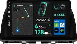 [6G+128G, Octa-Core] - Automobilinis radijas "Mazda CX-5" (2013-2016) "Android 15" GPS navigacijos radijas - DSP / "Carplay" / "Android Car" - Kamera + mikrofonas - 10,1 colių 2 DIN - Valdymas vairu WiFi DAB