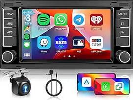 [6G+128G] 8 branduolių automobilinis radijas "VW Touareg Transporter T5 Multivan Android" radijas su "Bluetooth Navi", Hodozzy 2 DIN 7 colių jutiklinis ekranas su belaidžiu "Carplay" "Android" automobiliu, "WiFi Canbus" DSP FM RDS + kamera