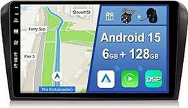 [6GB + 128GB] Android 14 2 DIN automobilinis radijas Mazda 3 (2004-2012) [Integruotas belaidis CarPlay/Android Car/DSP/GPS] Galinio vaizdo kamera + MIC-DAB/IPS/Steering Wheel Control/MirrorLink/WiFi/USB/4G/360 kamera