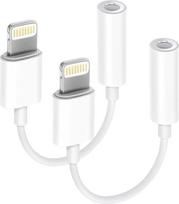 [Apple MFi Certified] "iPhone" ausinių adapteris, "Lightning" ir 3,5 mm ausinių lizdo adapteris "Aux Audio Jack" adapteris, skirtas "iPhone 14/13/12/11/11/11 Pro/XR/X/X/XS/8/8/8Plus" (2)