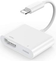 [Apple MFi Certified] "Lightning" ir HDMI adapteris "iPhone", 1080P HD skaitmeninis AV adapteris, sinchronizavimo ekrano prievadas - "iPhone 14, 13, 12, 11, XS, XR X, 8, iPad" prijungimas prie televizoriaus, NE