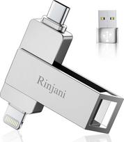 [Be programėlės] 512GB USB atmintinė „iPhone“, USB-C atmintinė, „Lightning“, MFi sertifikuota | 3-in-1 atmintinė, skirta „iPhone“, „iPad“, OTG „Android“ telefonams, „Mac“, kompiuteriams, USB 3.0 atmintinė – išorinė saugykla nuotraukoms, vaizdo įrašams ir