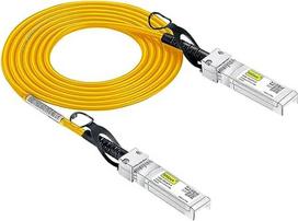 [Geltonas] 10G SFP+ DAC kabelis, 3 m, Twinax SFP+ kabelis, skirtas "Cisco" SFP-H10GB-CU3M, "Meraki", "Ubiquiti UniFi", "D-Link", "Supermicro", "Netgear", "Mikrotik", "Open" komutatoriams