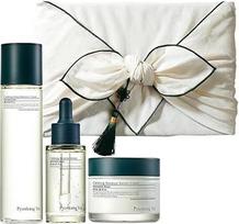 [PKY] "Pyunkang Yul Calming Skin Care Gift Set" - aukščiausios kokybės pakuotė - raminanti jautrią odą - tonikas, serumas, drėkiklis - veganiška - korėjietiška kosmetika (3 dalių rinkinys)